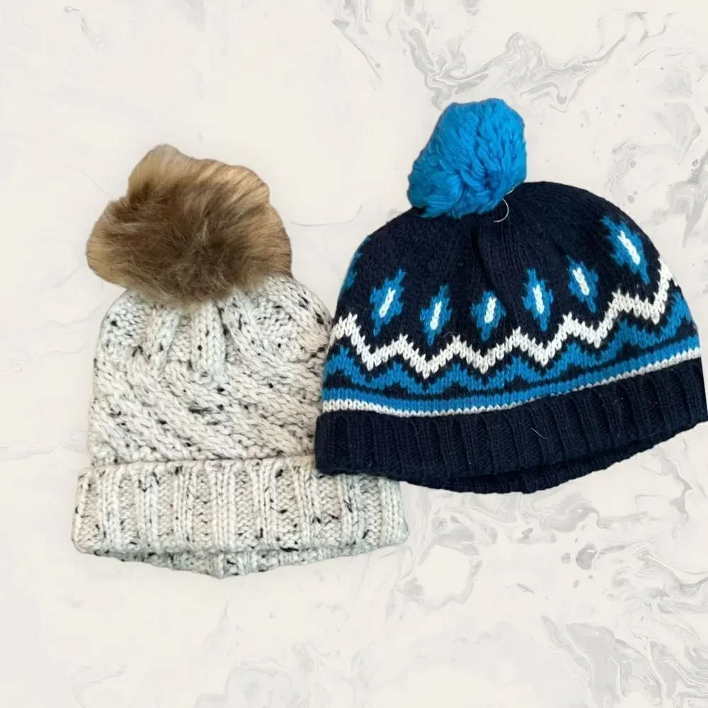 NWT Bundle of two Baby Beanies : Nordstrom and Janie and Jack- Size 6-12 month -